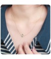 Silver Initial Letter Necklace O SPE-5555